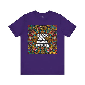 Black Joy Short Sleeve Tee - Vibrant Future Celebration - Dipaliz - T-shirts