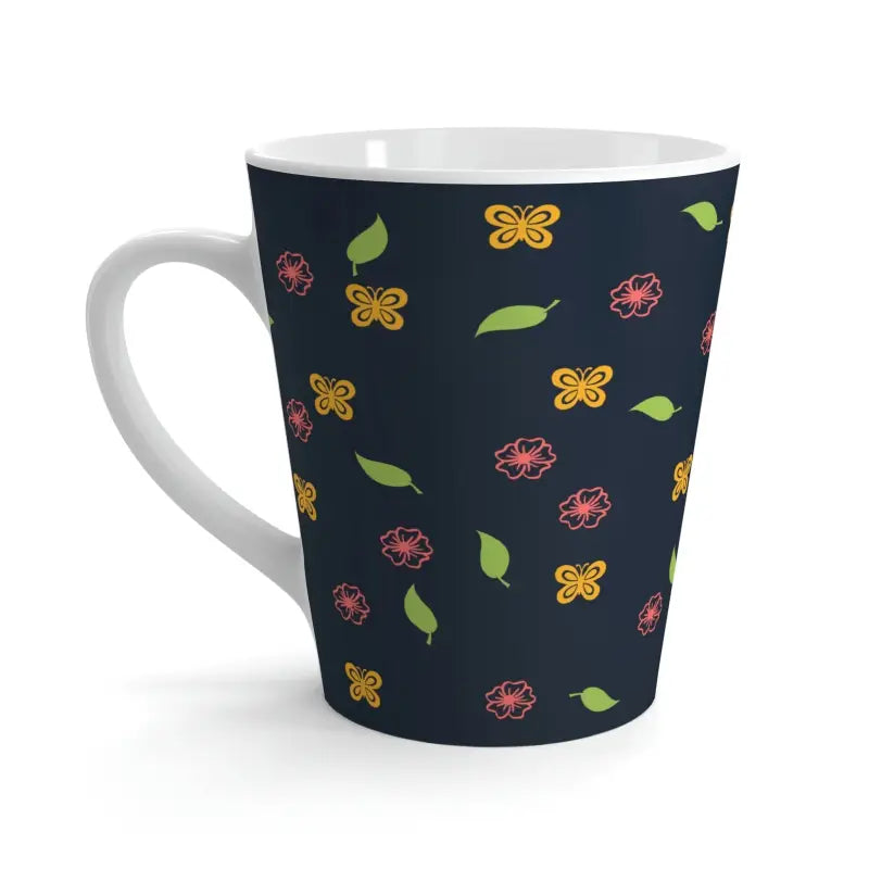 Elevate your Brew with the Floral Fantasy Latte Mug - 12oz