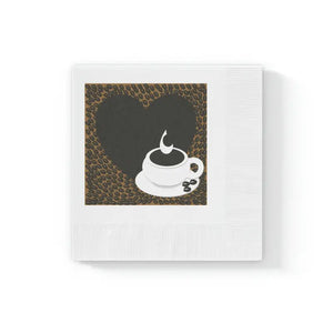 White Coined Napkins - Elegant Party Essential - Dipaliz - 4.8’’ x / 50 Pcs - Paper