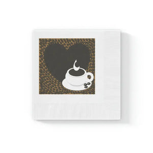 White Coined Napkins - Elegant Party Essential - Dipaliz - 4.8’’ x / 100 Pcs - Paper