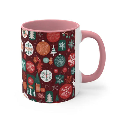 Elevate your Sip with Dipaliz Accent Coffee Mug - Pink / 11oz