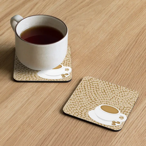 Heat Resistant Coffee Mugs - Double Wall Glass Design - Dipaliz - Coasters