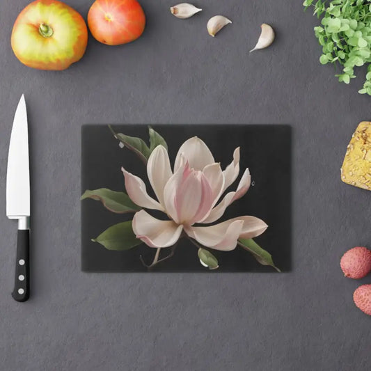 Elevate Cooking with a Stunning Large Pink Flower Cutting Board - Small Home Decor