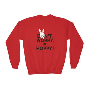 Youth Crewneck Don’t Worry be Hoppy Easter Sweatshirt - Dipaliz - Sweatshirts