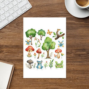 Trees Sticker Sheet - Vibrant Nature Decor - Dipaliz - Decorative Stickers