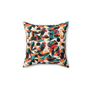 Abstract Pattern Square Pillow - Vibrant Modern Home Decor - Dipaliz - 14’’ × - Throw Pillows