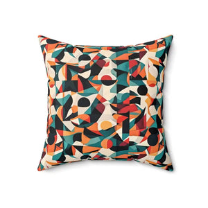 Abstract Pattern Square Pillow - Vibrant Modern Home Decor - Dipaliz - 18’’ × - Throw Pillows
