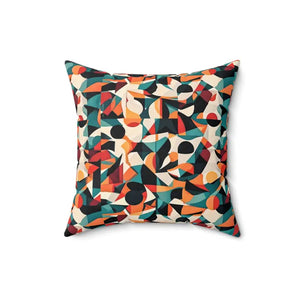 Abstract Pattern Square Pillow - Vibrant Modern Home Decor - Dipaliz - Throw Pillows