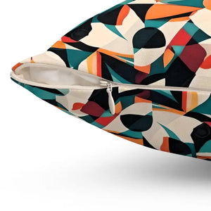 Abstract Pattern Square Pillow - Vibrant Modern Home Decor - Dipaliz - Throw Pillows