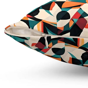 Abstract Pattern Square Pillow - Vibrant Modern Home Decor - Dipaliz - Throw Pillows