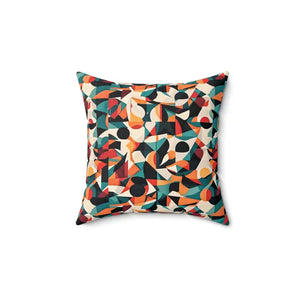 Abstract Pattern Square Pillow - Vibrant Modern Home Decor - Dipaliz - Throw Pillows