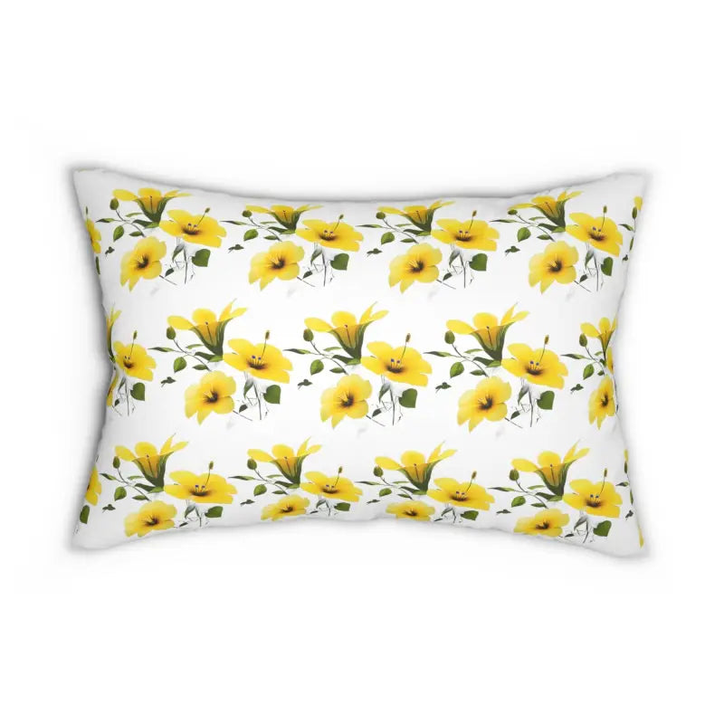 Elevate Decor with Sunshine Spun Polyester Lumbar Pillow - 20’’ × 14’’ Home