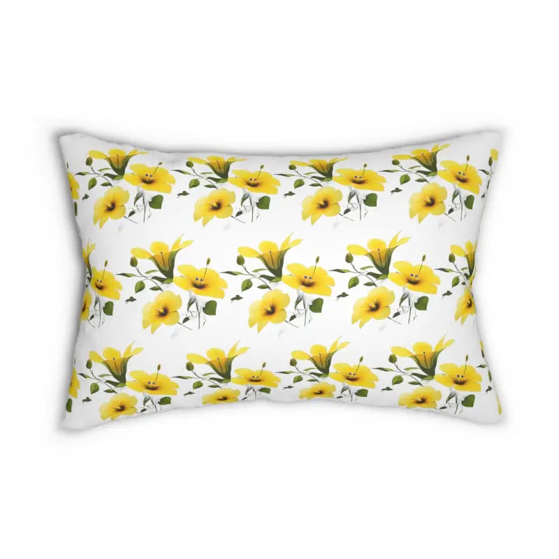 Elevate Decor with Sunshine Spun Polyester Lumbar Pillow - 20’’ × 14’’ Home