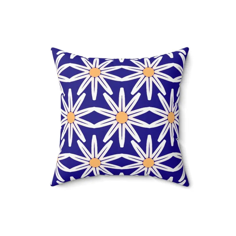 Elevate your Space with Luxe White Flowers Polyester Pillow - 16’’ × Home Decor