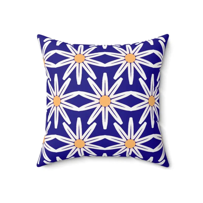 Elevate your Space with Luxe White Flowers Polyester Pillow - 18’’ × Home Decor