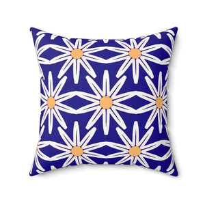 Polyester Square Pillow White Flowers Elegant Comfort - Dipaliz - 20’’ × - Throw Pillows