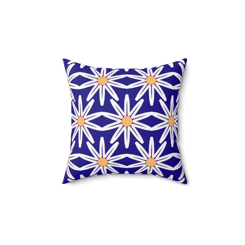 Elevate your Space with Luxe White Flowers Polyester Pillow - Home Decor