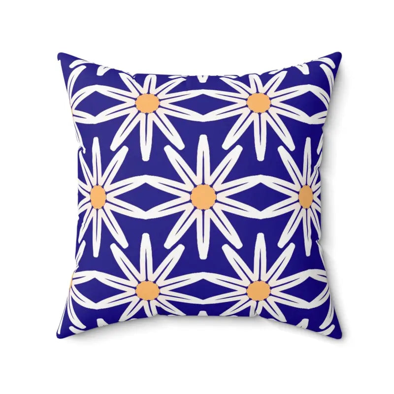 Elevate your Space with Luxe White Flowers Polyester Pillow - Home Decor