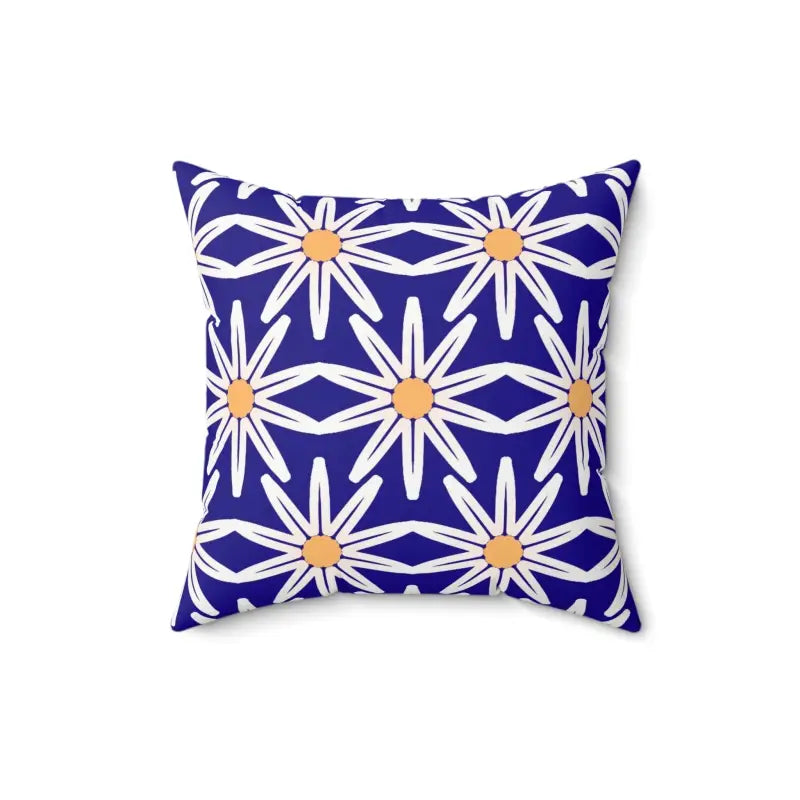 Elevate your Space with Luxe White Flowers Polyester Pillow - Home Decor