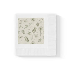 White Coined Napkins - Elegant Party Essential - Dipaliz - 4.8’’ x / 100 Pcs - Paper