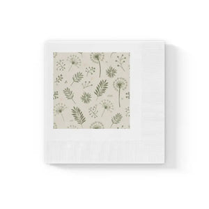 White Coined Napkins - Elegant Party Essential - Dipaliz - 4.8’’ x / 50 Pcs - Paper