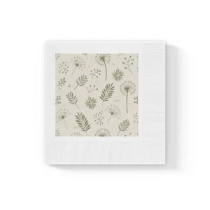 White Coined Napkins - Elegant Party Essential - Dipaliz - 6.5’’ x / 100 Pcs - Paper