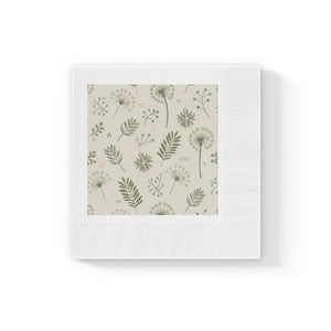 White Coined Napkins - Elegant Party Essential - Dipaliz - 6.5’’ x / 50 Pcs - Paper