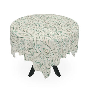 Foliage Tablecloth - Polyester Spring Design - Dipaliz - one Size / White - Tablecloths