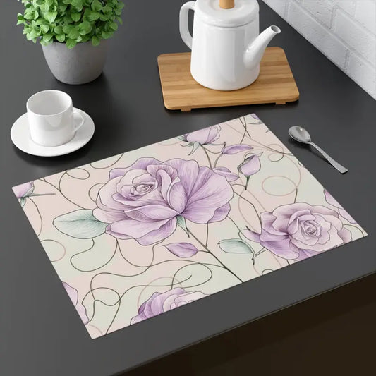 Transform Dining with Rose Blossom Cotton Placemats - 18’’ × 14’’ Home Decor