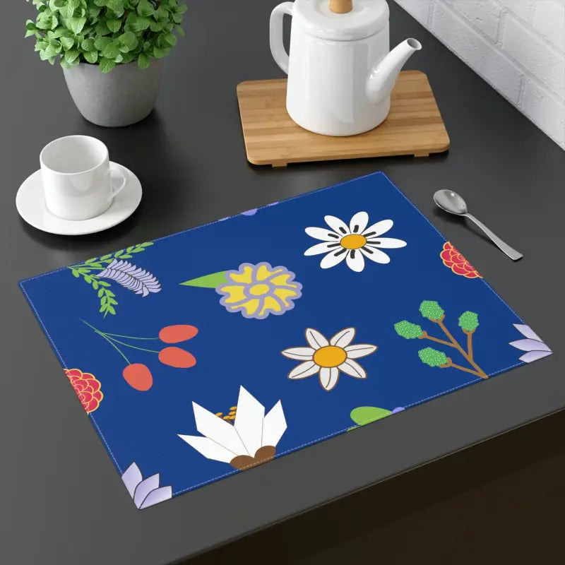 Transform your Table with Blue Floral Placemats! - 18’’ × 14’’ Home Decor