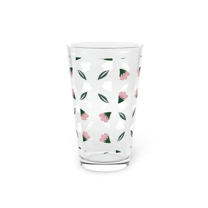 Sip in Style with Dipaliz Pint Glass: Pastel Flora Perfection - 16oz Mug