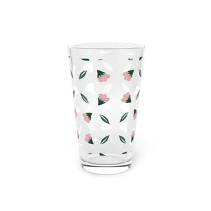 Tumblers - Pint Glass Pastel Flora Modern Lifestyle - Dipaliz 16oz