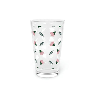 Tumblers - Pint Glass Pastel Flora Modern Lifestyle - Dipaliz 16oz