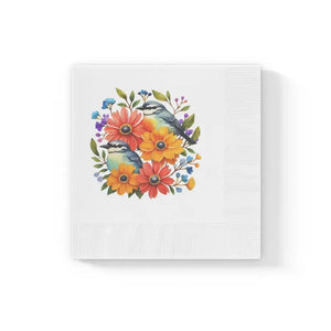 White Coined Napkins - Elegant Crisp Party Essential - Dipaliz - 4.8’’ x / 100 Pcs - Paper