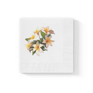 White Coined Napkins - Elegant Party Essential - Dipaliz - 4.8’’ x / 100 Pcs - Paper