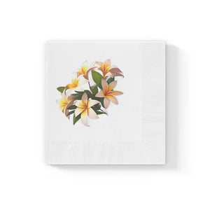 White Coined Napkins - Elegant Party Essential - Dipaliz - 4.8’’ x / 50 Pcs - Paper