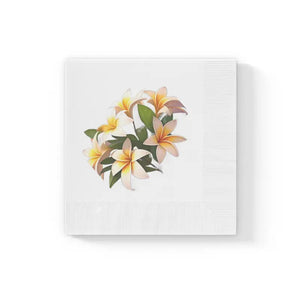 White Coined Napkins - Elegant Party Essential - Dipaliz - 6.5’’ x / 100 Pcs - Paper