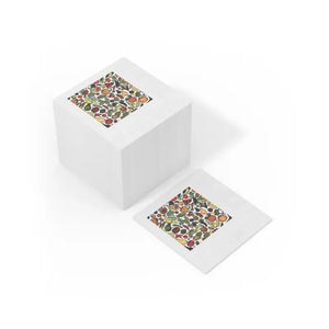 White Coined Napkins - Elegant Party Essential - Dipaliz - 4.8’’ x / 100 Pcs - Paper