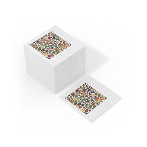 White Coined Napkins - Elegant Party Essential - Dipaliz - 6.5’’ x / 100 Pcs - Paper