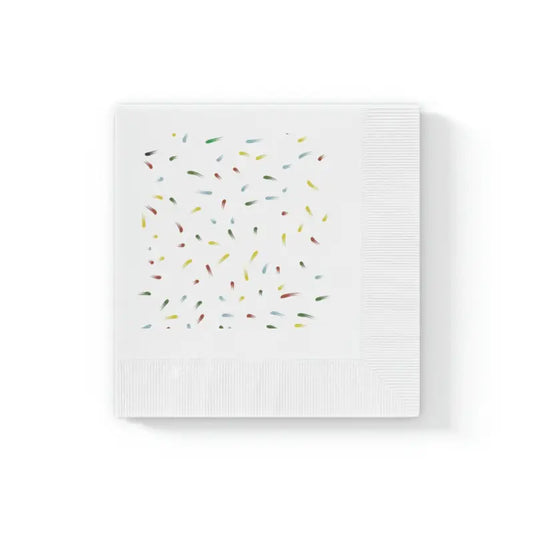 Elevate Every Event with Luxurious White Coined Napkins - 4.8’’ x / 50 Pcs Home Decor