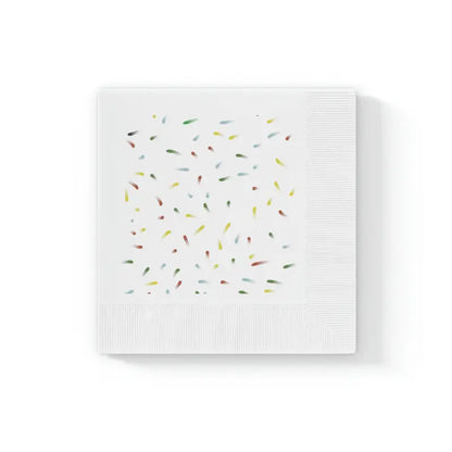 Elevate Every Event with Luxurious White Coined Napkins - 6.5’’ x / 100 Pcs Home Decor