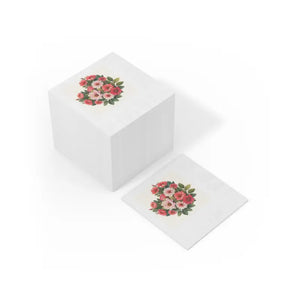 White Coined Napkins - Elegant Party Essential - Dipaliz - 4.8’’ x / 100 Pcs - Paper