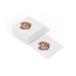 White Coined Napkins - Elegant Party Essential - Dipaliz - 4.8’’ x / 50 Pcs - Paper