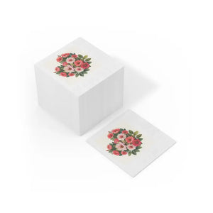 White Coined Napkins - Elegant Party Essential - Dipaliz - 6.5’’ x / 100 Pcs - Paper