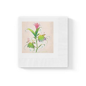 White Coined Napkins - Elegant Party Essential - Dipaliz - 4.8’’ x / 100 Pcs - Paper
