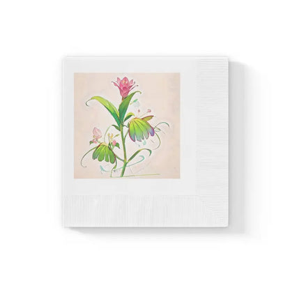 Elevate your Parties with Luxurious White Coined Napkins - 4.8’’ x / 100 Pcs Home Decor