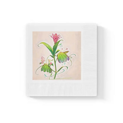 Elevate your Parties with Luxurious White Coined Napkins - 6.5’’ x / 50 Pcs Home Decor