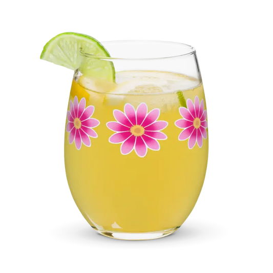 Sip in Style with Floral Fantasy Stemless Wine Glass - Home and Living