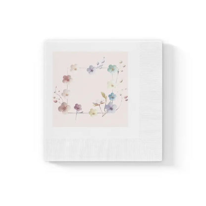 Elevate your Event with Dipaliz Three Ply White Coined Napkins - 4.8’’ x / 100 Pcs Home Decor