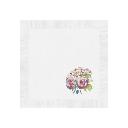 Elegant Events with Rose-printed White Coined Napkins - Home Decor